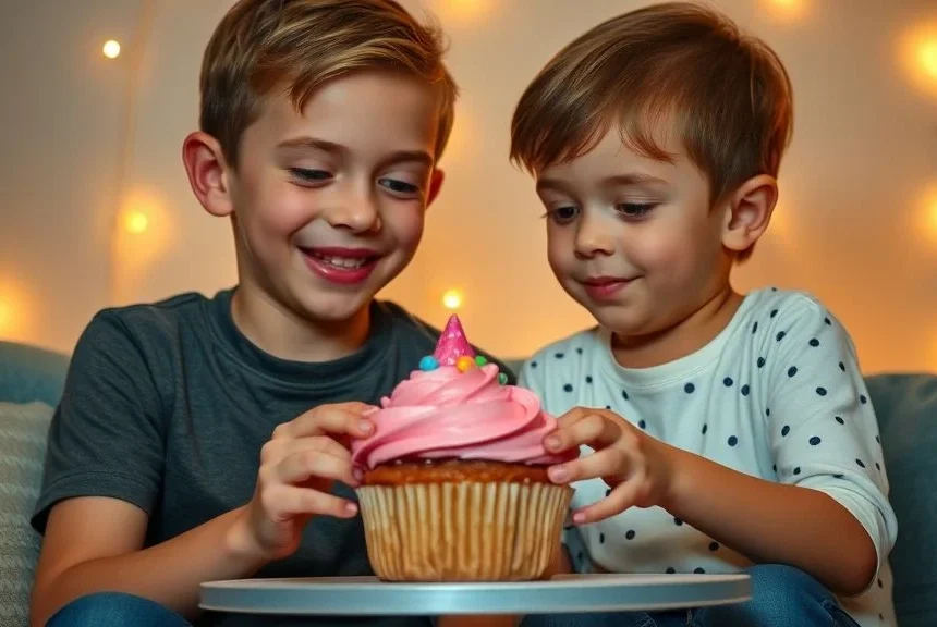 Irmão e irmã brincando com brinquedos