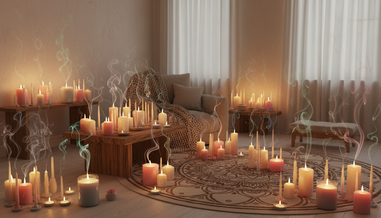 sentir cheiro de vela do nada