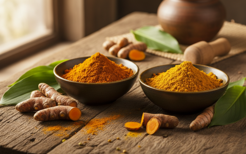 cúrcuma e açafrão da terra são a mesma coisa