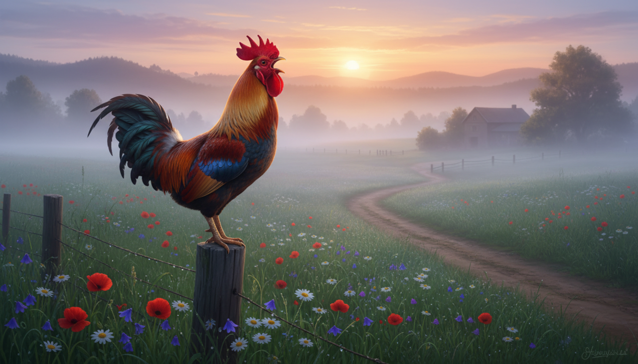 galo cantando fora de hora