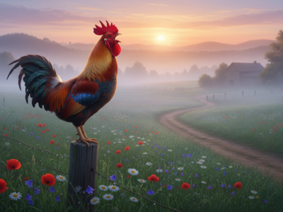 galo cantando fora de hora