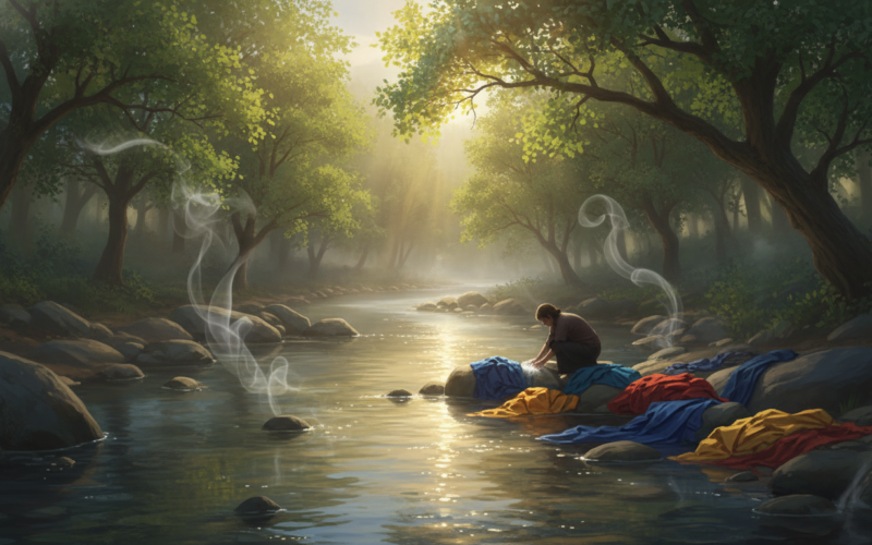 o que significa sonhar lavando roupa no mundo espiritual