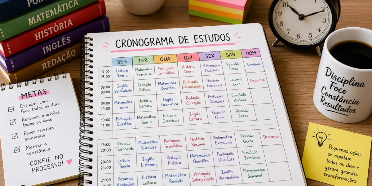 Como montar um cronograma de estudos perfeito