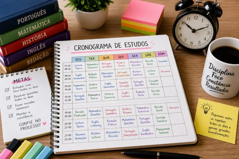 Como montar um cronograma de estudos perfeito