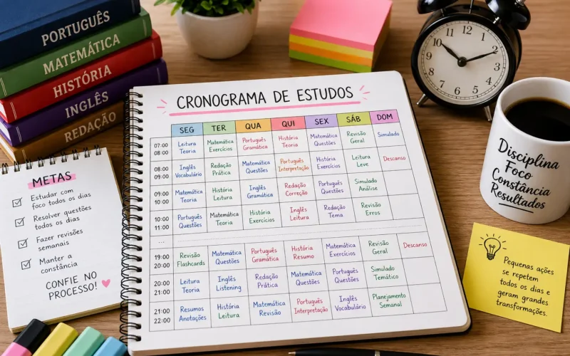 Como montar um cronograma de estudos perfeito