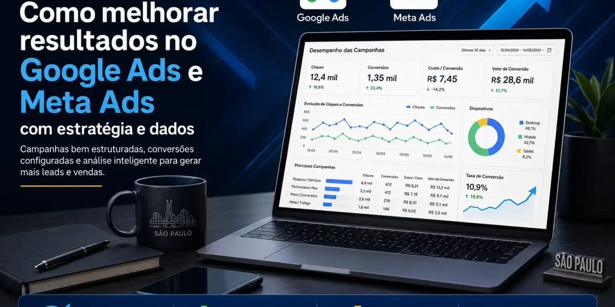 Como melhorar resultados no Google Ads e Meta Ads com estratégia e dados