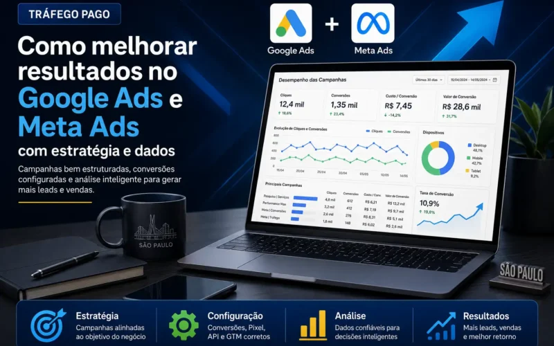 Como melhorar resultados no Google Ads e Meta Ads com estratégia e dados